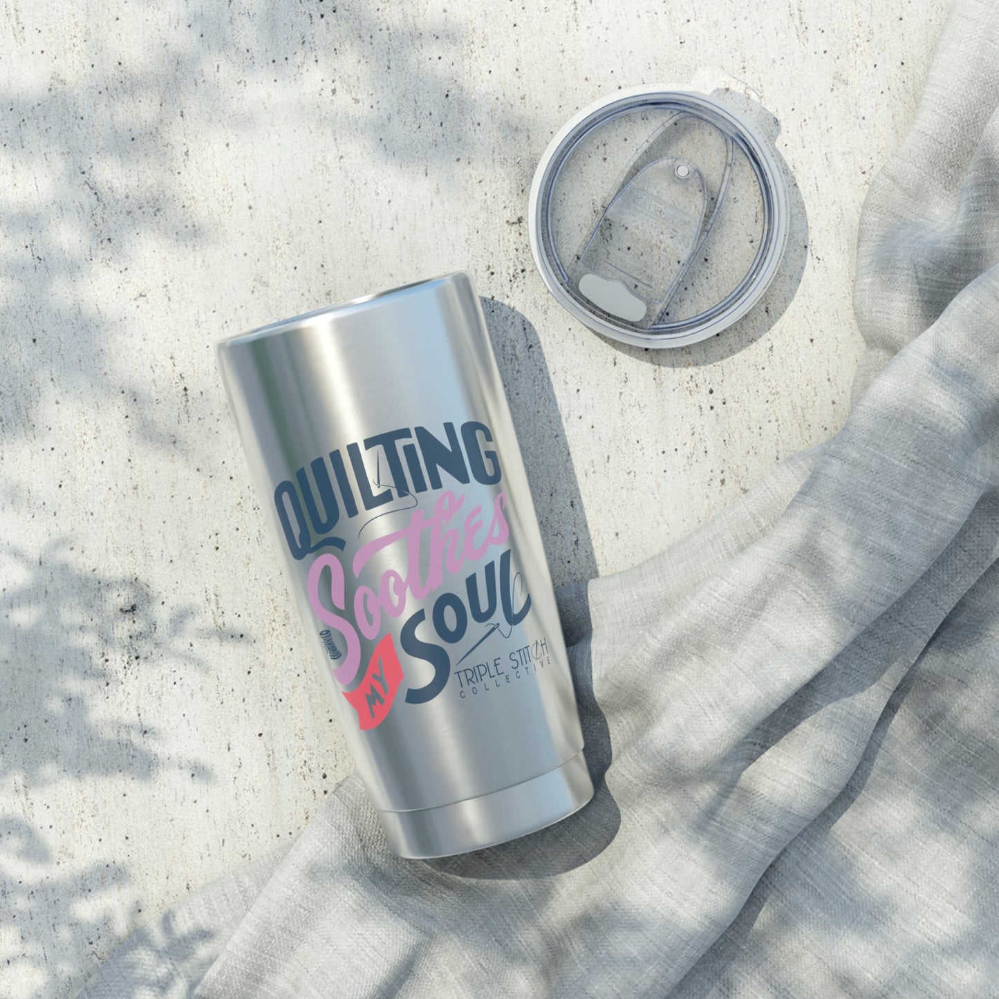 Quilting Soothes My Soul 20oz Stainless Steel Tumbler