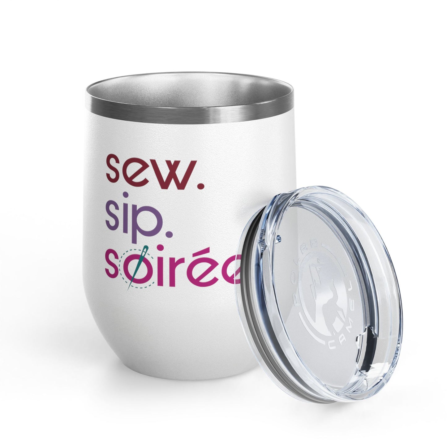 Sew. Sip. Soirée. Insulated Wine Tumbler