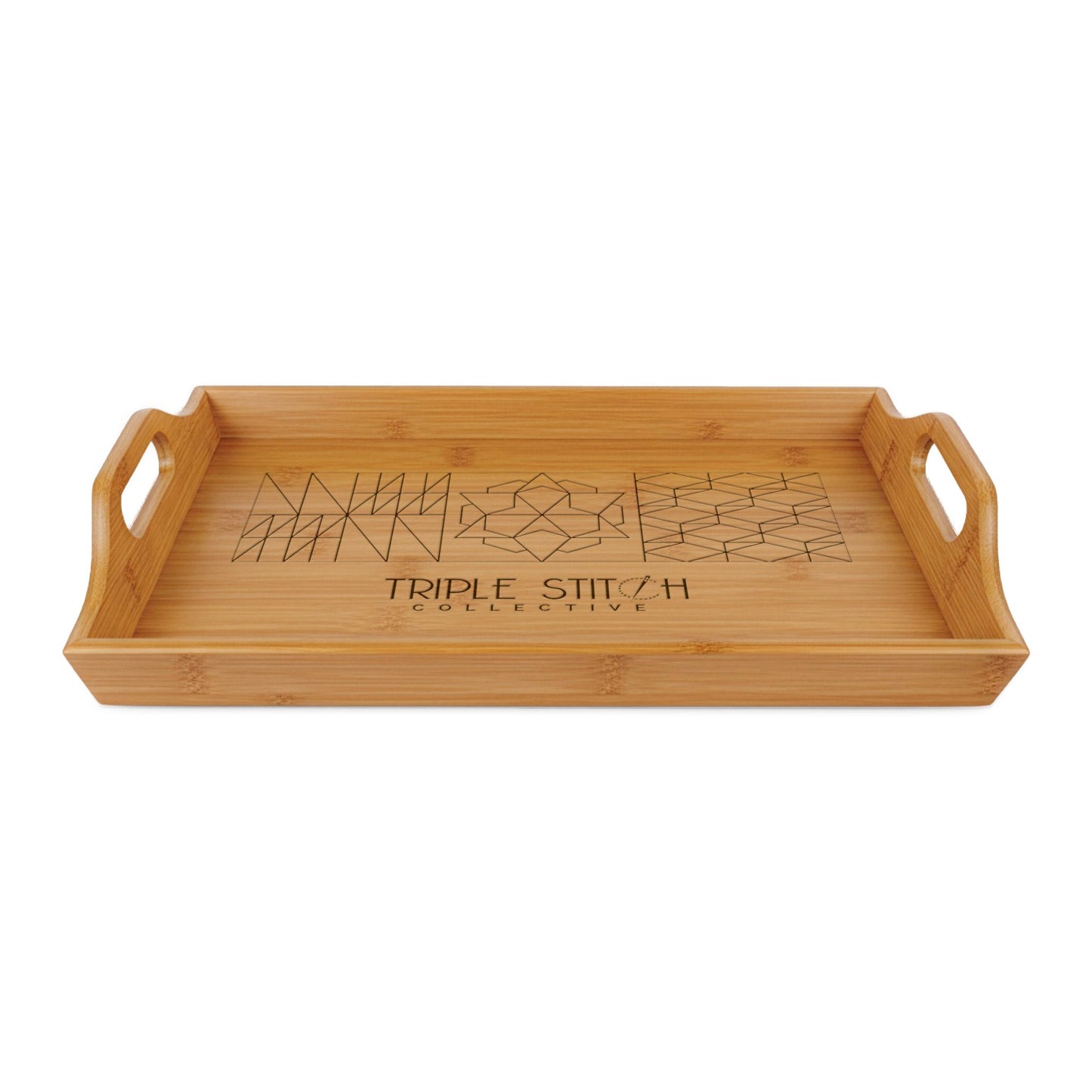 Engraved Three Shades of Summer Bamboo Serving Tray
