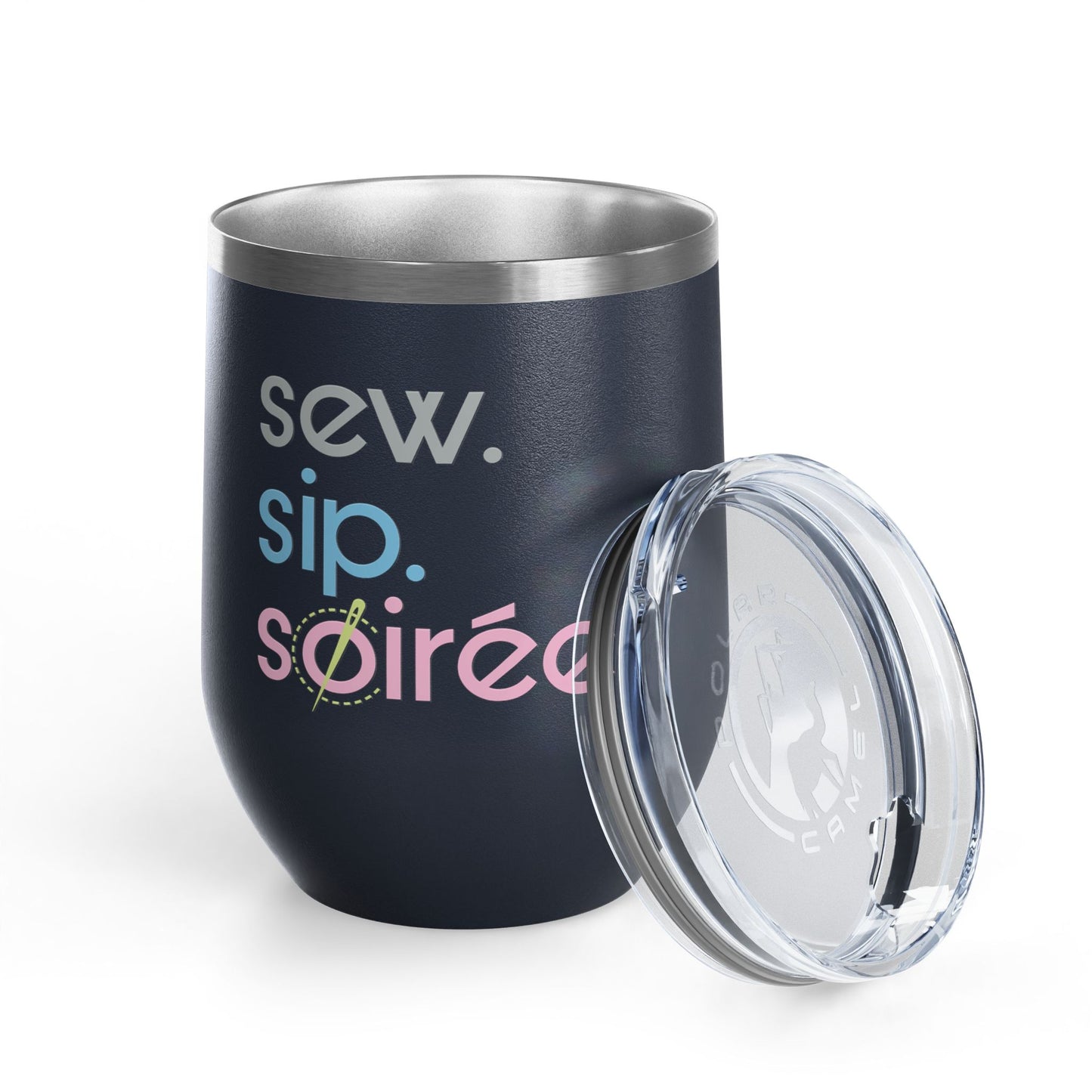 Sew. Sip. Soirée. Insulated Wine Tumbler