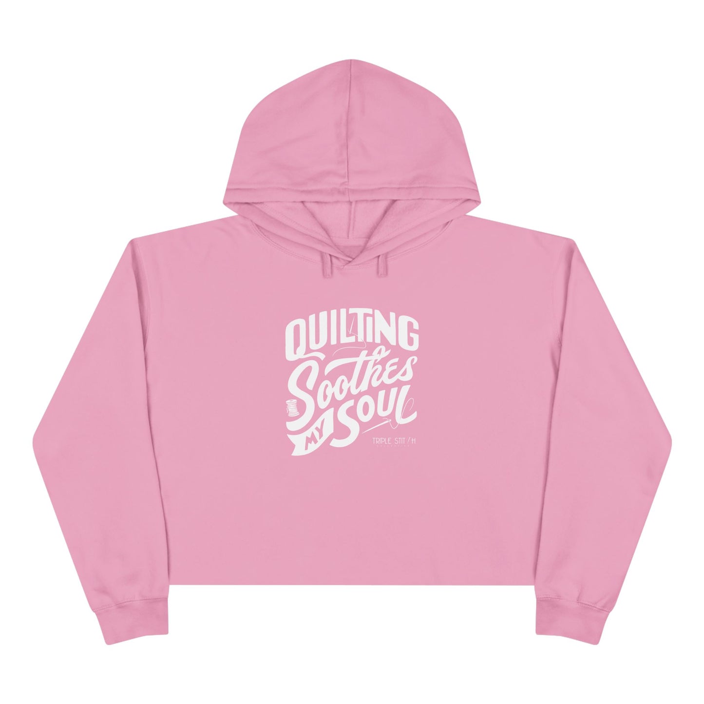 Quilting Soothes My Soul Cropped Hoodie