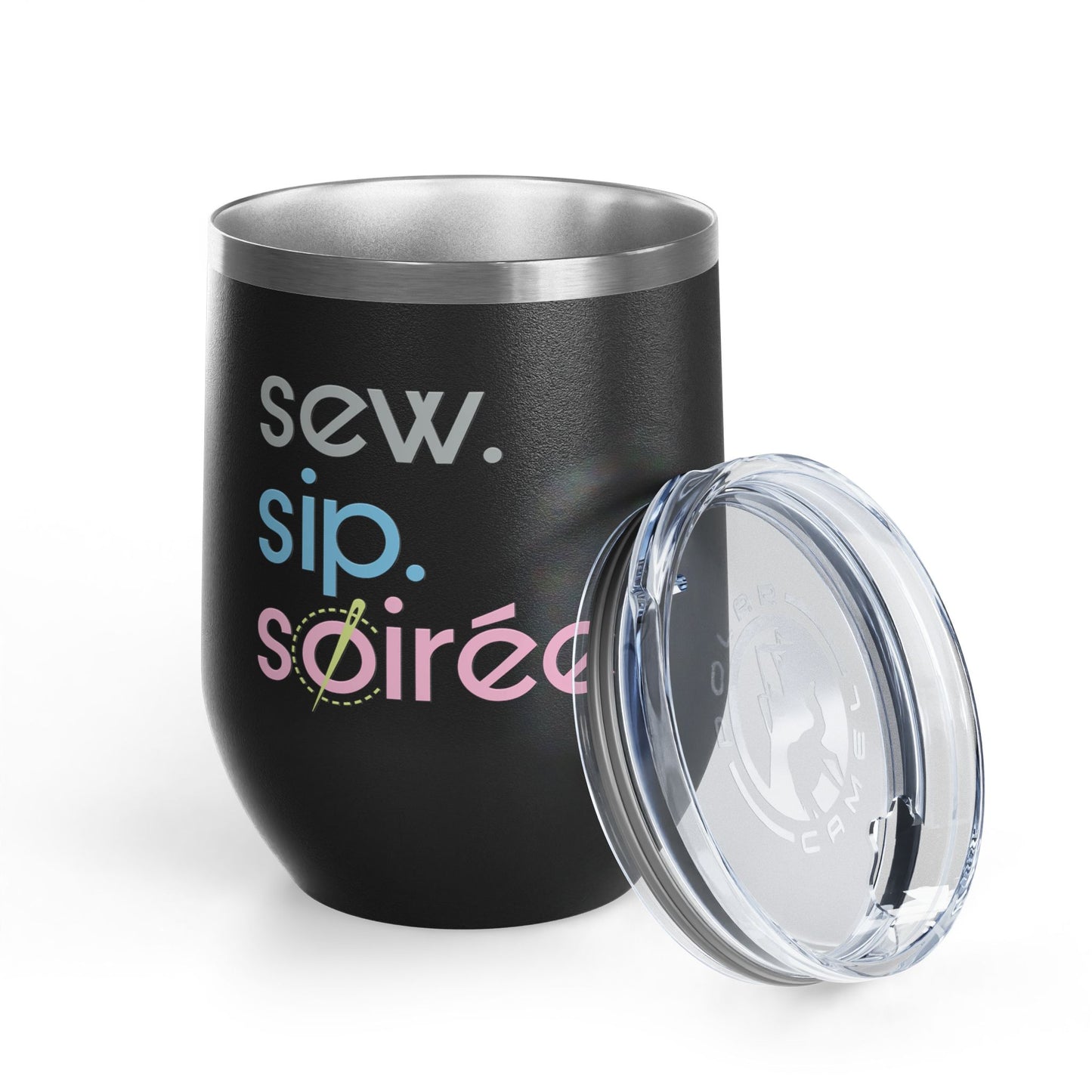 Sew. Sip. Soirée. Insulated Wine Tumbler