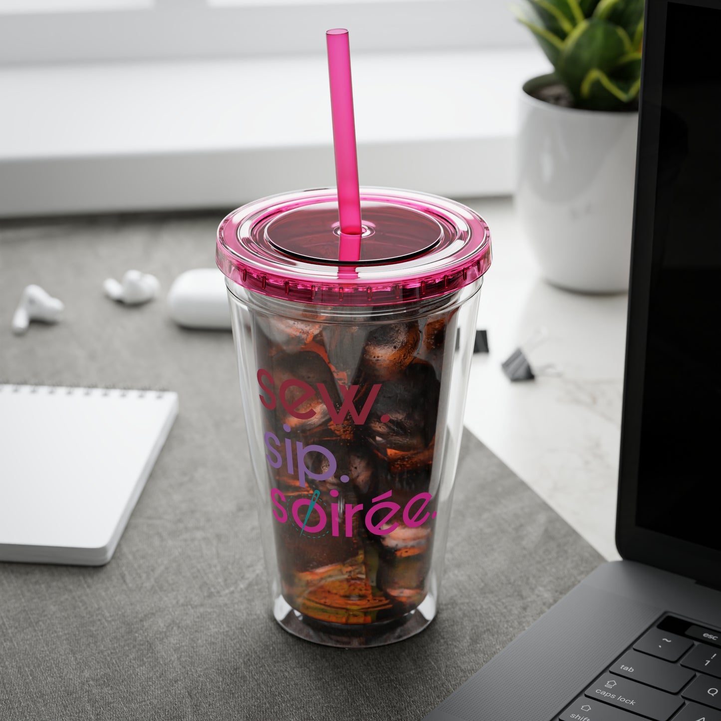 Sew. Sip. Soirée. Tumbler