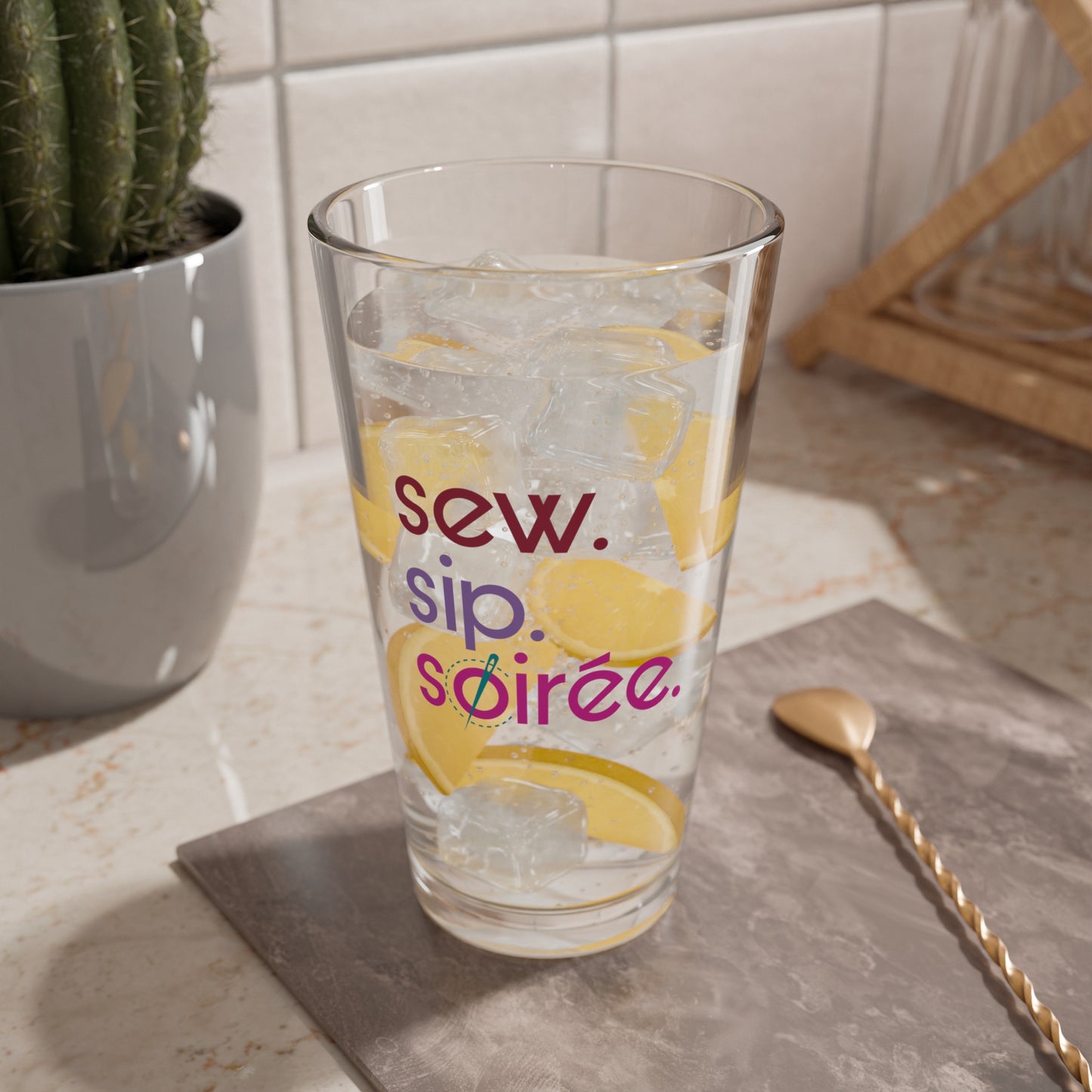 Summer Soirée 16oz Glass