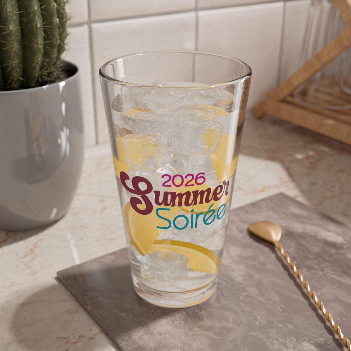 Summer Soirée 16oz Glass