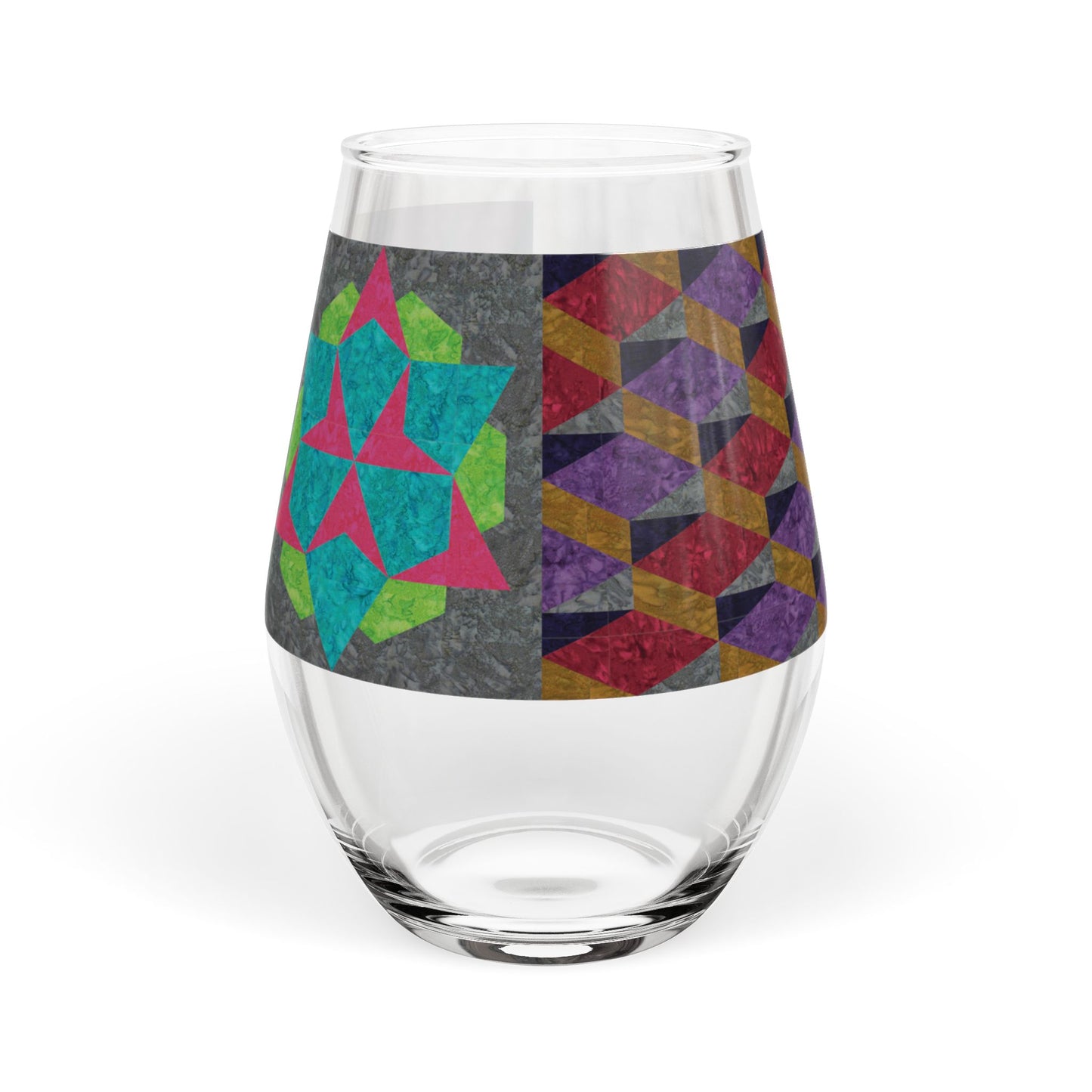 Three Shades of Summer Stemless Glass