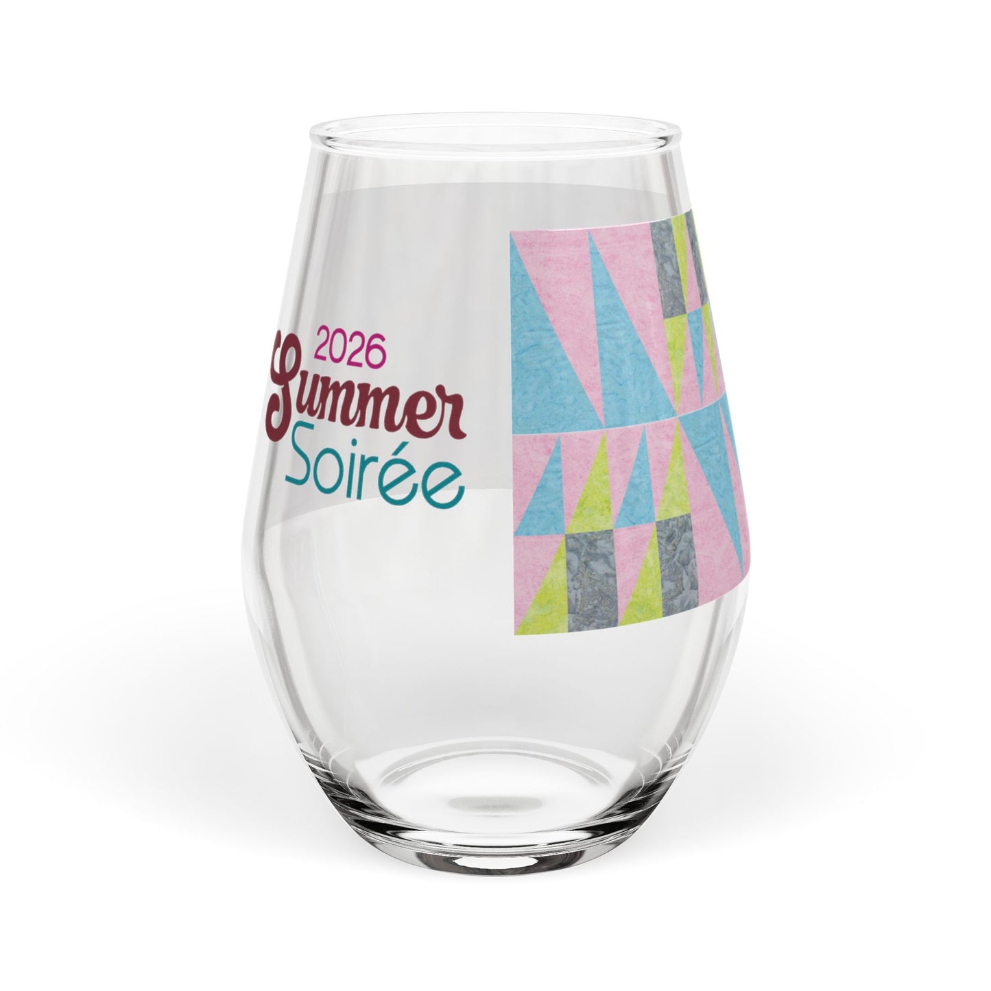 Three Shades of Summer Stemless Glass