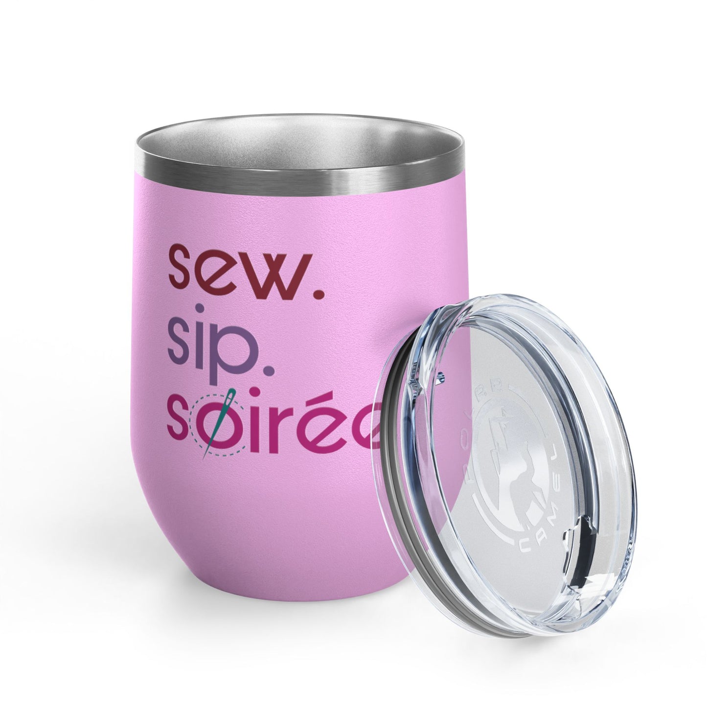 Sew. Sip. Soirée. Insulated Wine Tumbler