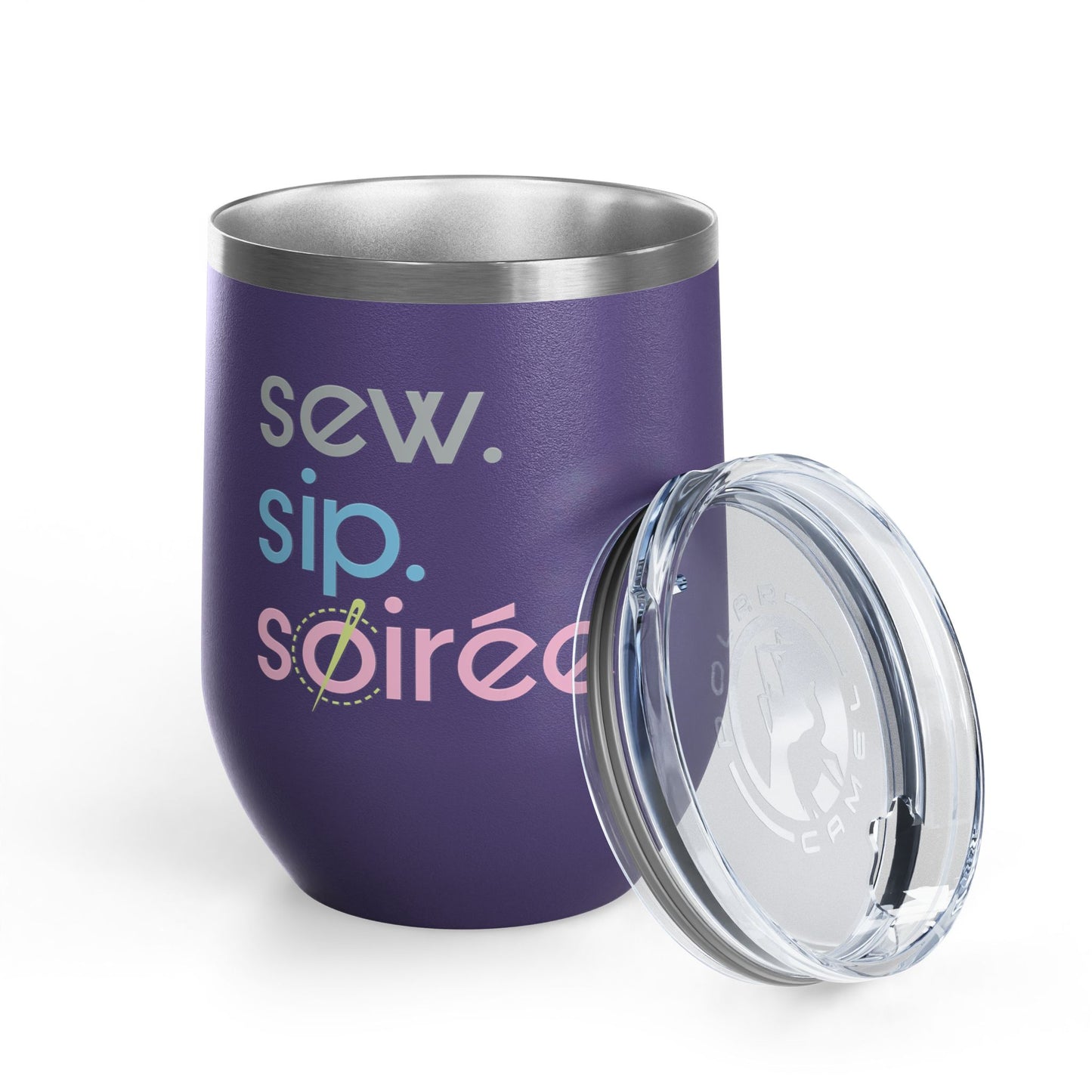 Sew. Sip. Soirée. Insulated Wine Tumbler