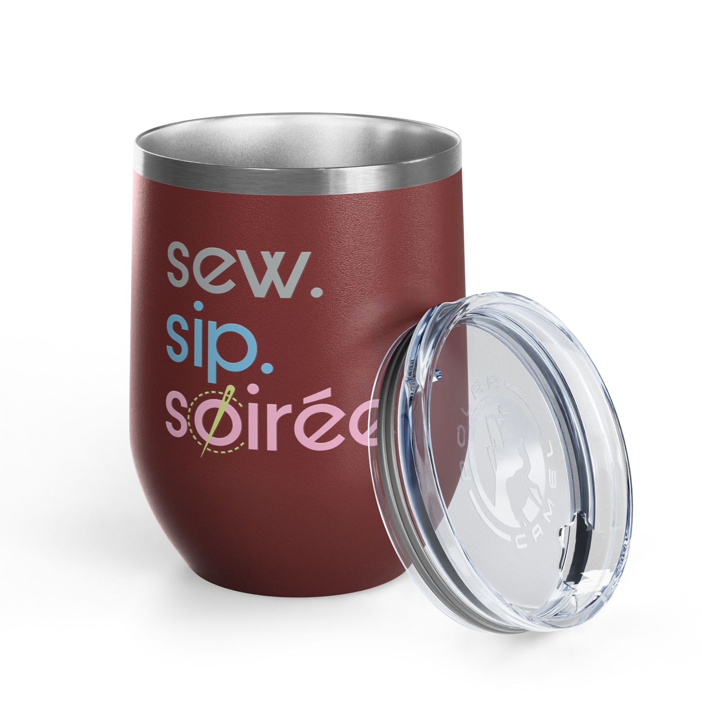 Sew. Sip. Soirée. Insulated Wine Tumbler