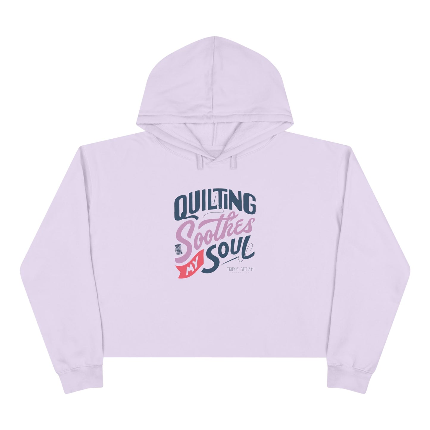 Quilting Soothes My Soul Cropped Hoodie