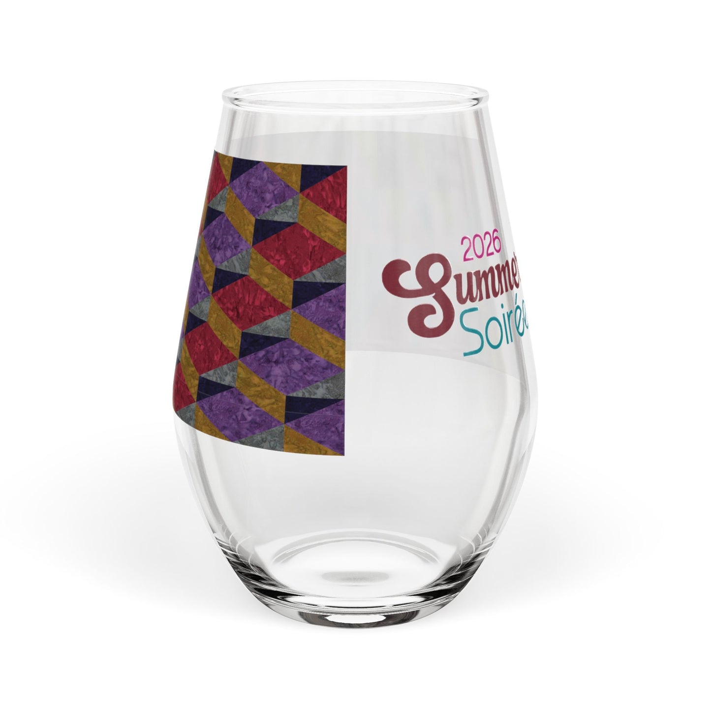 Three Shades of Summer Stemless Glass