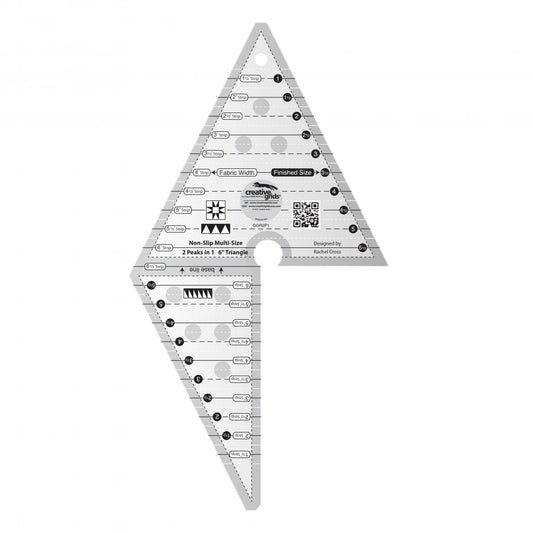 Creative Grids Quilt Ruler 2 Peaks in 1 Triangle